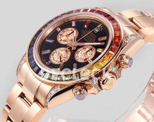 Replica Rolex Daytona 116595RBOW Black Dial in Everose Gold |  Declock.