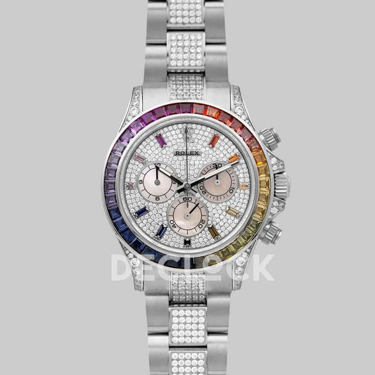 Replica Rolex Daytona 116599RBOW in White Gold | Declock.