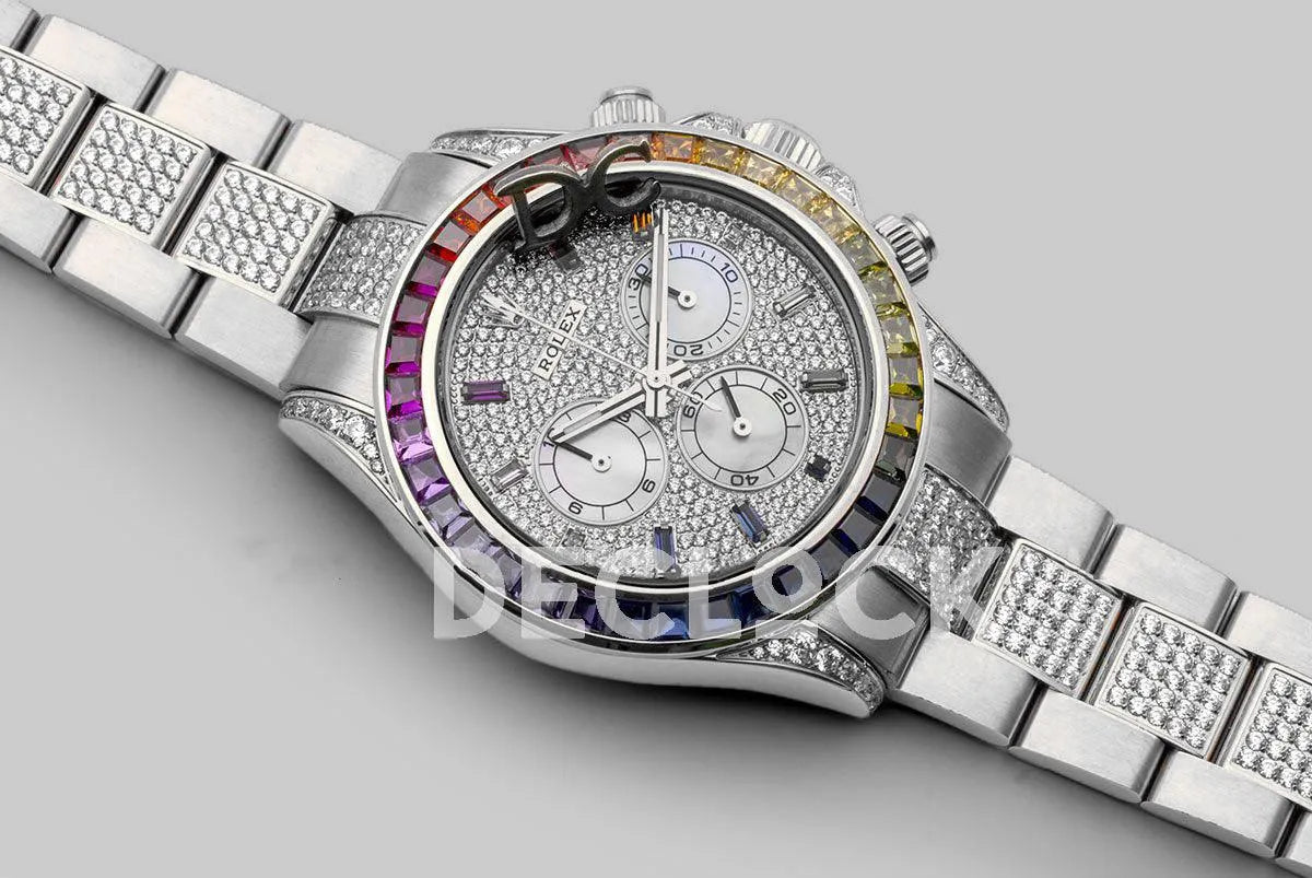 Replica Rolex Daytona 116599RBOW in White Gold