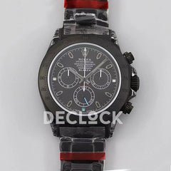 Replica Rolex Daytona Blaken Black DLC Bezel in Black Dial