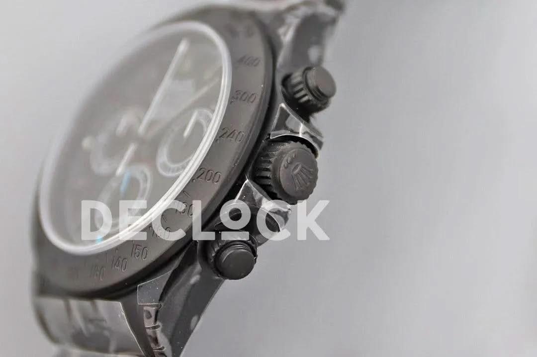 Replica Rolex Daytona Blaken Black DLC Bezel in Black Dial |  Declock.