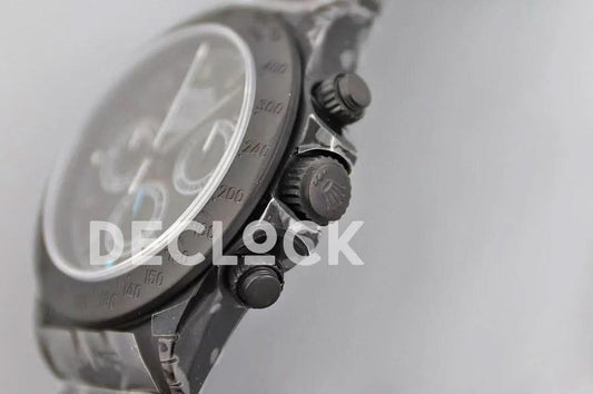 Replica Rolex Daytona Blaken Black DLC Bezel in Black Dial |  Declock.