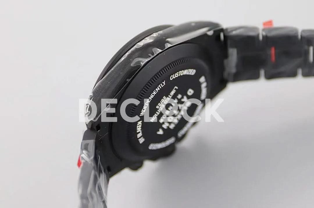 Replica Rolex Daytona Blaken Black DLC Bezel in Black Dial
