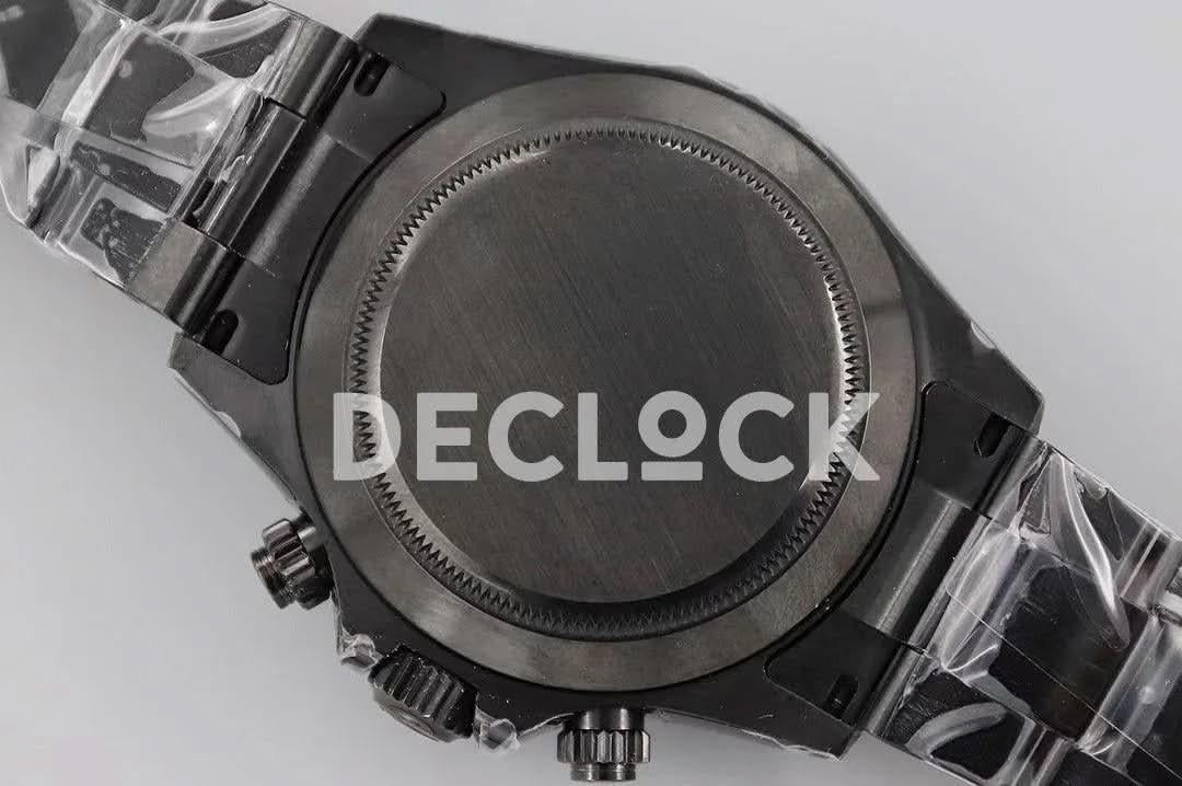 Replica Rolex Daytona Blaken Black DLC Ceramic Bezel in Black Dial |  Declock.