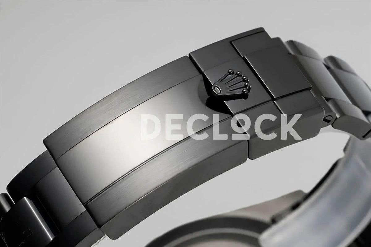 Replica Rolex Daytona Blaken Purple Diamonds Bezel Black Dial on PVD Bracelet |  Declock.