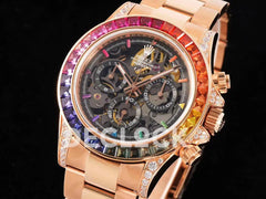 Replica Rolex Daytona Blaken Skeleton Dial in Everose Gold