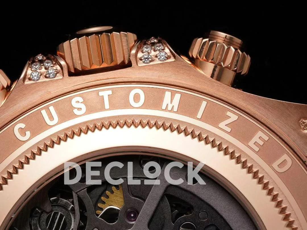 Replica Rolex Daytona Blaken Skeleton Dial in Everose Gold |  Declock.