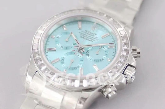 Replica Rolex Daytona Diamond Bezel in Ice Blue Dial |  Declock.