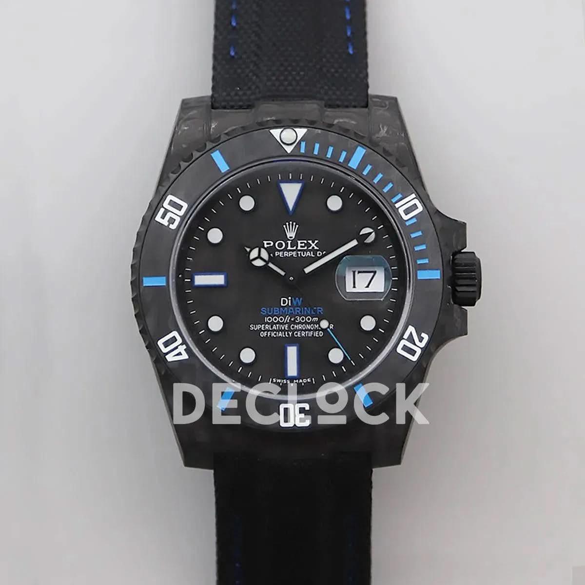 Replica Rolex DIW Submariner Carbon Blue |  Declock.