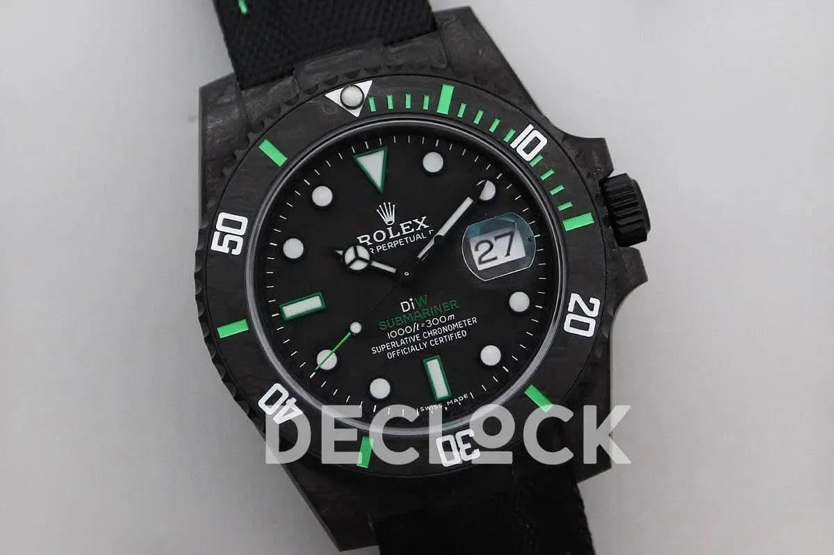Replica Rolex DIW Submariner Carbon Green |  Declock.
