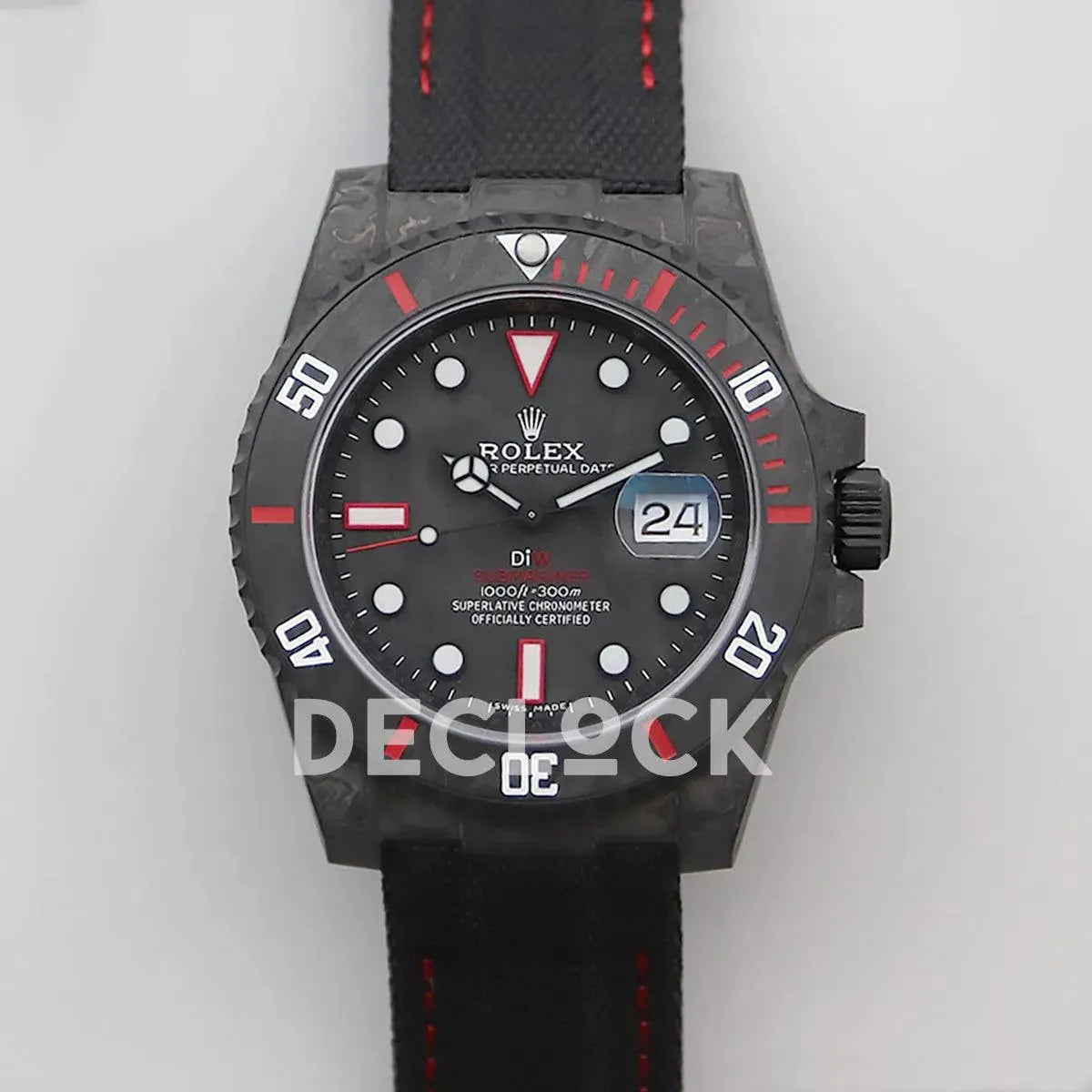 Replica Rolex DIW Submariner Carbon Red