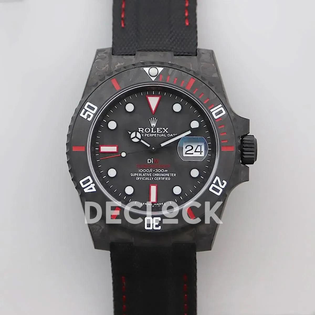Replica Rolex DIW Submariner Carbon Red |  Declock.