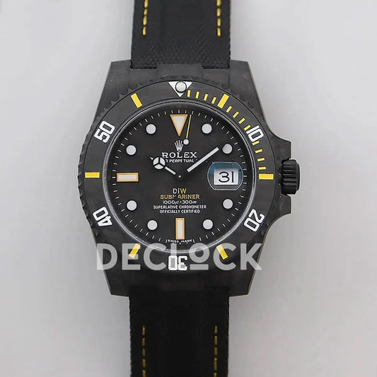 Replica Rolex DIW Submariner Carbon Yellow | Declock.