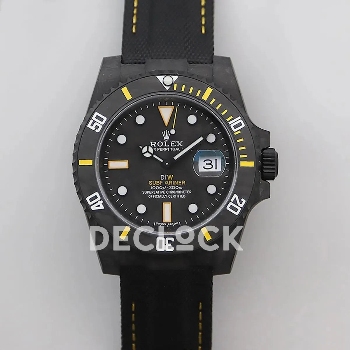 Replica Rolex DIW Submariner Carbon Yellow