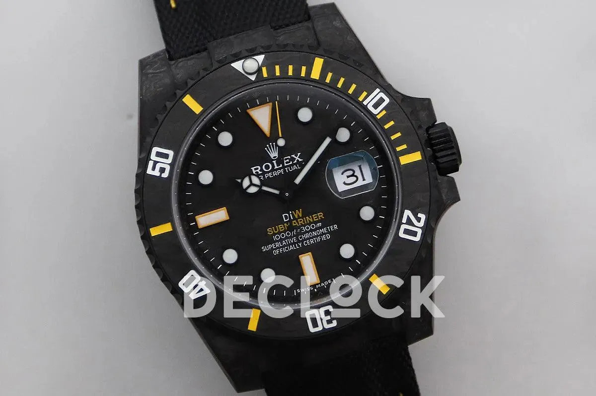 Replica Rolex DIW Submariner Carbon Yellow