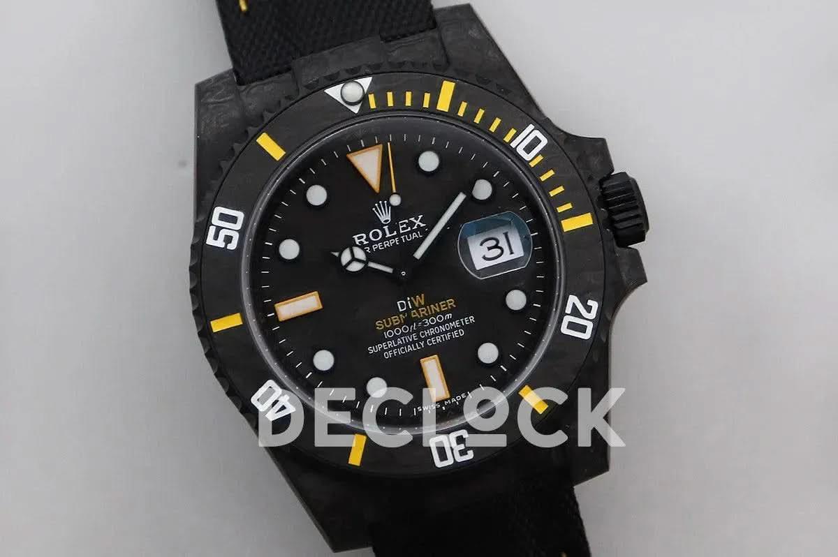 Replica Rolex DIW Submariner Carbon Yellow |  Declock.