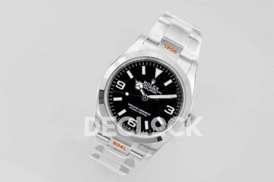Replica Rolex Explorer I 36mm 1242703 Black Dial in Steel | Declock.