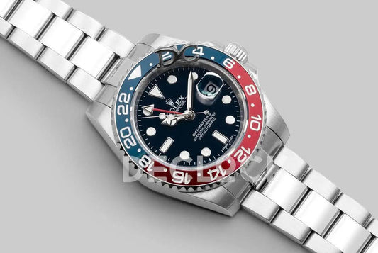 Replica Rolex GMT Master II 116710 BLRO "Pepsi" in Black Dial |  Declock.