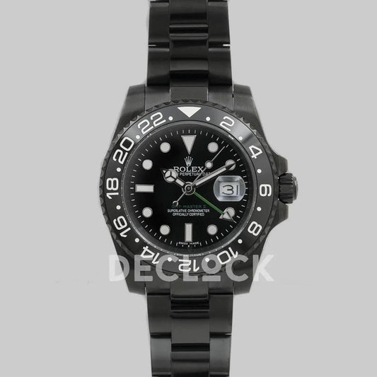 Replica Rolex GMT Master II 116710 LN in PVD Black | Declock.