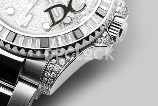 Replica Rolex GMT Master II 116710 with Paved Diamond Bezel and Dial | Declock.