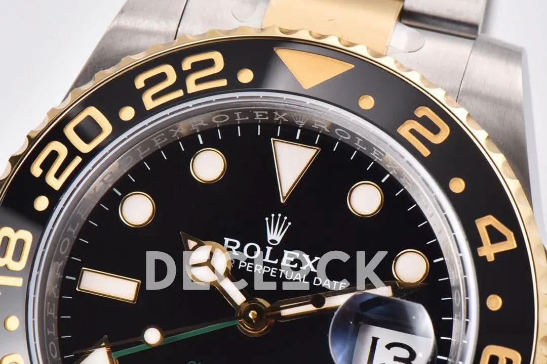 Replica Rolex GMT Master II 116713LN Two Tone |  Declock.