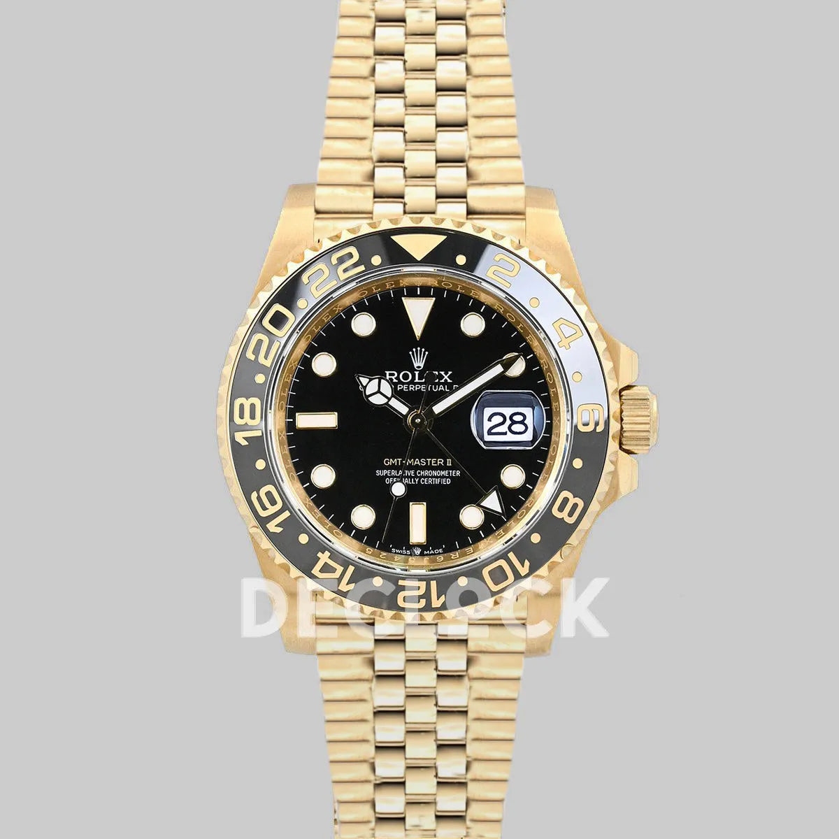 Replica Rolex GMT-Master II 126718GRNR 18K Yellow Gold