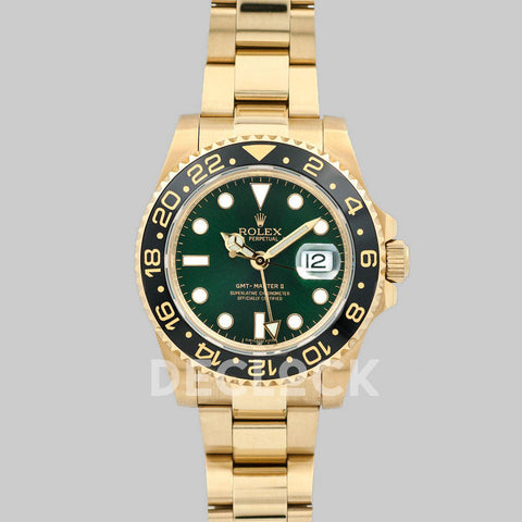 Replica Rolex GMT Master II 116718GSO in Yellow Gold - Replica Watches