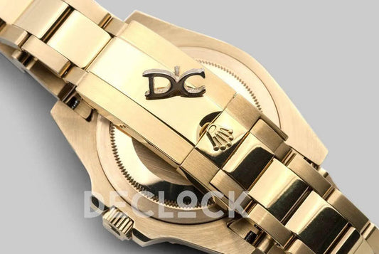 Replica Rolex GMT Master II 116718GSO in Yellow Gold | Declock.