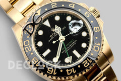 Replica Rolex GMT Master II 116718LN in Yellow Gold