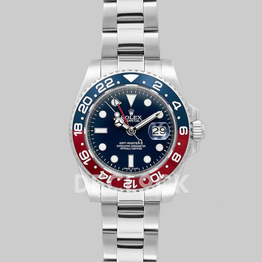 Replica Rolex GMT Master II 116719 BLRO "Pepsi" in Blue Dial |  Declock.