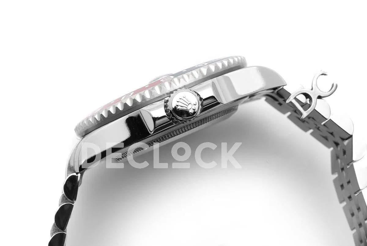 Replica Rolex GMT Master II 126710 BLRO "Pepsi" Black Dial in Jubilee |  Declock.