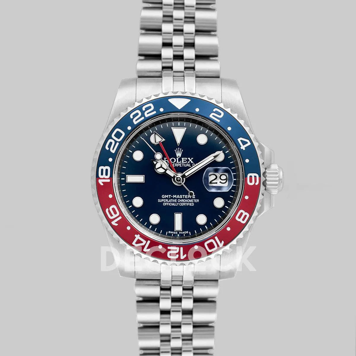 Replica Rolex GMT Master II 126710 BLRO "Pepsi" Blue Dial in Jubilee - Replica Watches