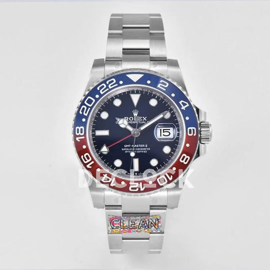Replica Rolex GMT Master II 126710 BLRO ‘Pepsi’ Black Dial | Declock.