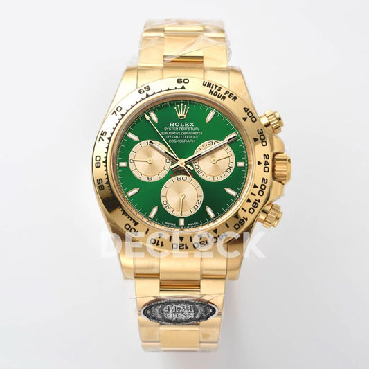 Replica Rolex Daytona 126508 YG Green Dial | Declock.