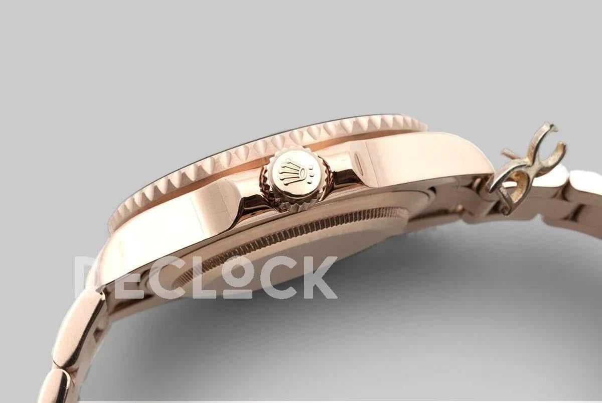 Replica Rolex GMT Master II in Rose Gold on Bracelet |  Declock.