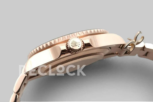 Replica Rolex GMT Master II in Rose Gold on Bracelet |  Declock.