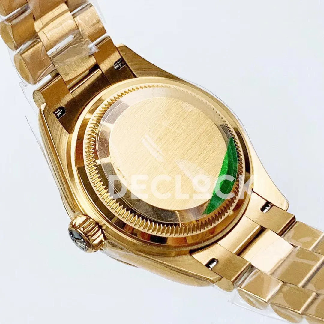 Replica Rolex Ladies Datejust 28 279178 Gold in Presidnet Bracelet with Stick Markers