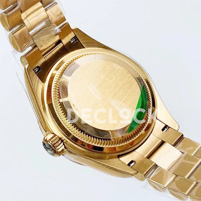 Replica Rolex Ladies Datejust 28 279178 Gold in Presidnet Bracelet with Stick Markers