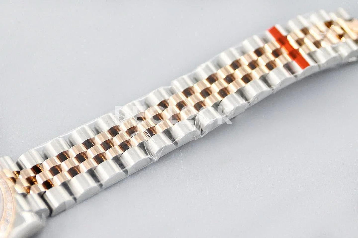 Replica Rolex Ladies Datejust 31 278271 White Dial in Everose Gold with Diamond Markers |  Declock.