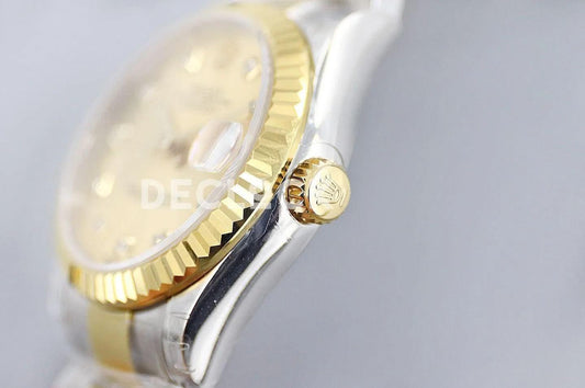 Replica Rolex Ladies Datejust 31 278273 God Dial in Yellow Gold with Diamond Markers | Declock.