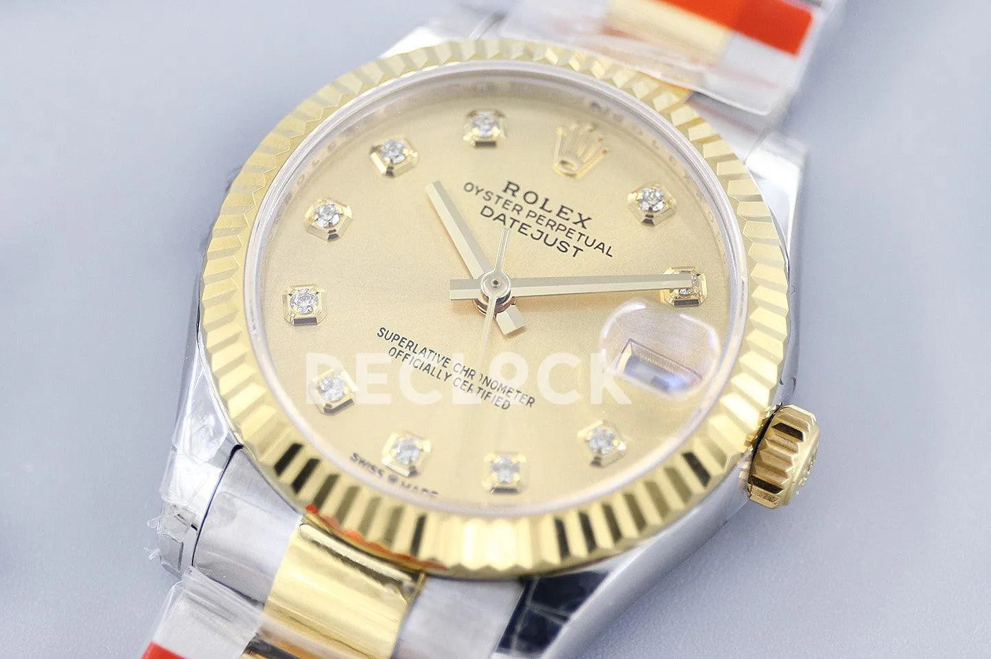 Replica Rolex Ladies Datejust 31 278273 God Dial in Yellow Gold with Diamond Markers