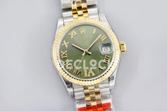 Replica Rolex Ladies Datejust 31 278273 Green Dial in Yellow Gold with Roman Markers