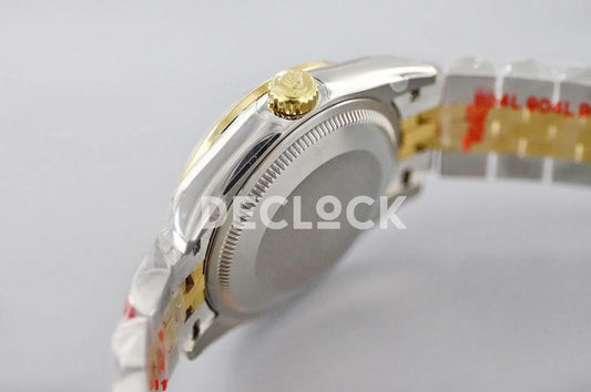 Replica Rolex Ladies Datejust 31 278273 Green Dial in Yellow Gold with Roman Markers |  Declock.