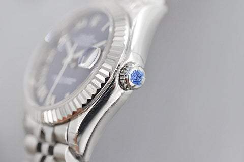 Replica Rolex Ladies Datejust 31 278384 Blue Dial in White Gold with Roman Markers - Replica Watches