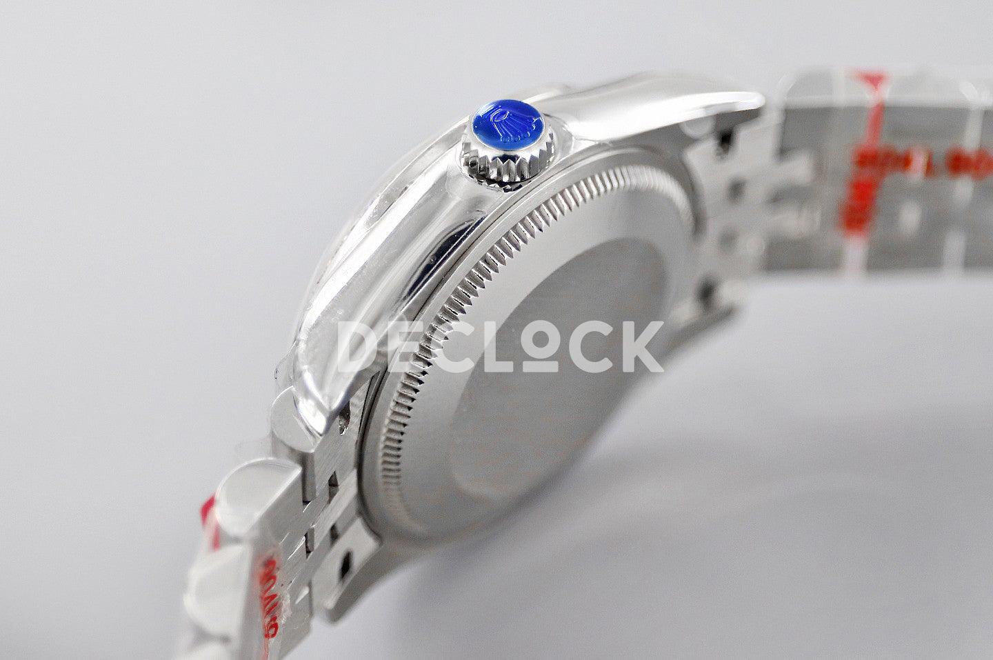 Replica Rolex Ladies Datejust 31 278384 White Dial in White Gold with Diamond Markers - Replica Watches
