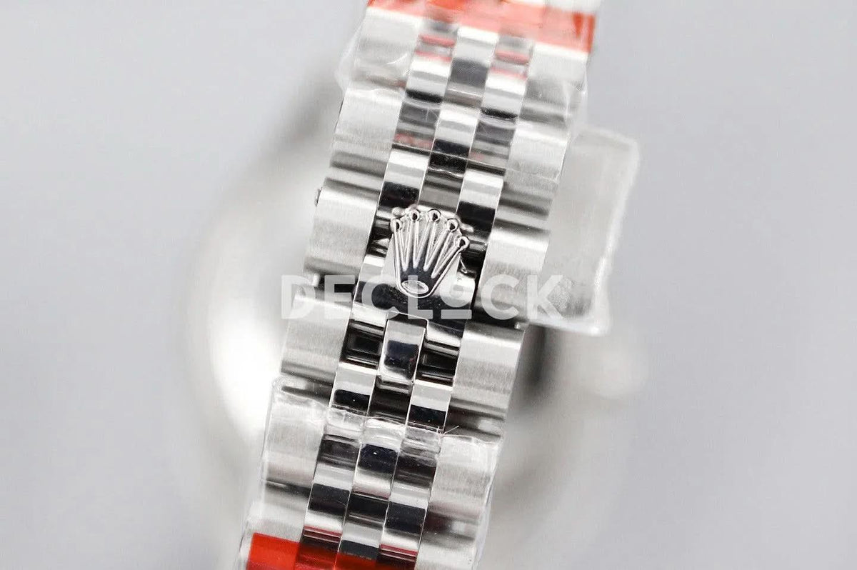 Replica Rolex Ladies Datejust 31 278384 White Dial in White Gold with Diamond Markers |  Declock.