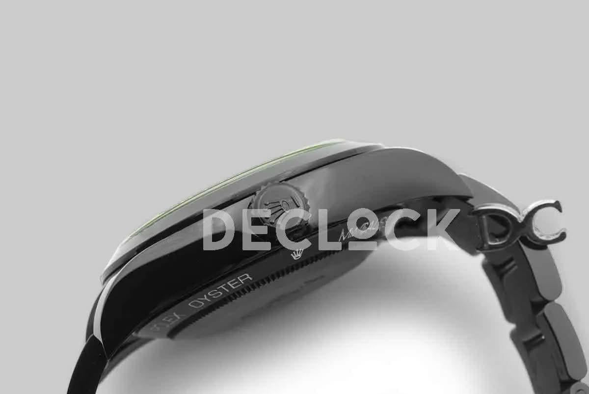 Replica Rolex Milgauss 116400 GV Black Dial in Black DLC |  Declock.