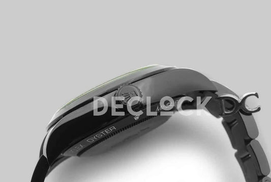 Replica Rolex Milgauss 116400 GV Black Dial in Black DLC |  Declock.