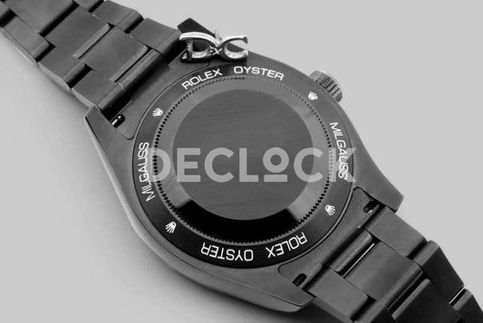 Replica Rolex Milgauss 116400 GV Black Dial in Black DLC | Declock.