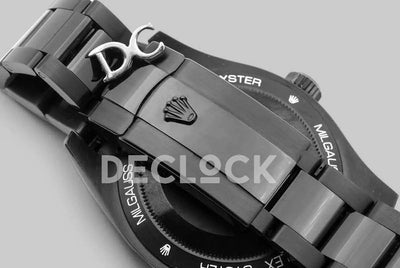 Replica Rolex Milgauss 116400 GV Black Dial in Black DLC